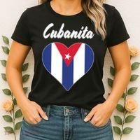 Cubanita Women Cuba Flag Hear Women's T-Shirt thumb 2