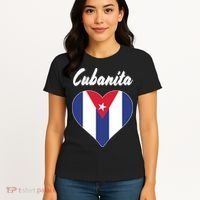 Cubanita Women Cuba Flag Hear Women's T-Shirt thumb 4