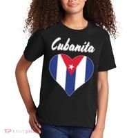 Cubanita Women Cuba Flag Hear Kids T-Shirt thumb 2