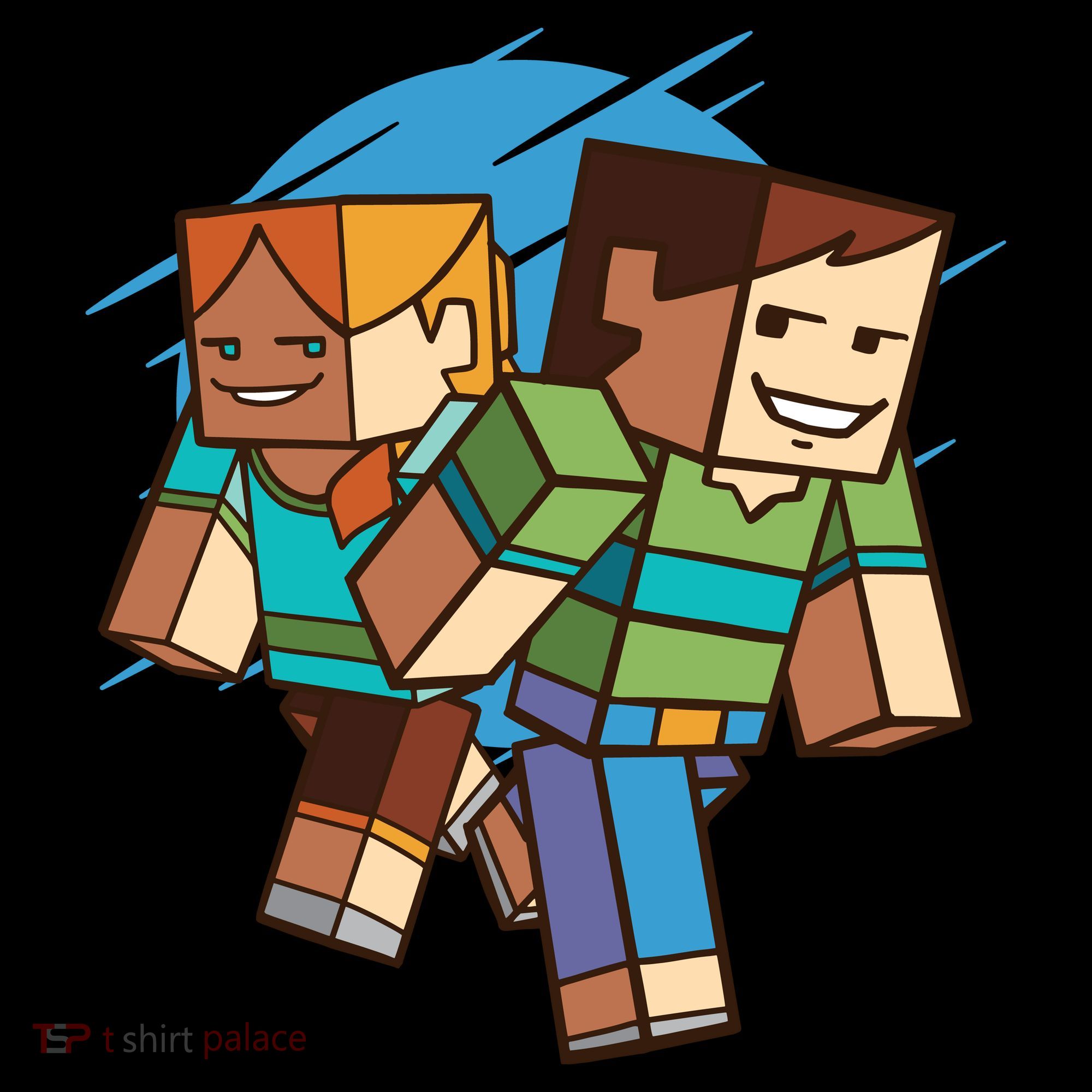 Cubic People Cartoon Backpack