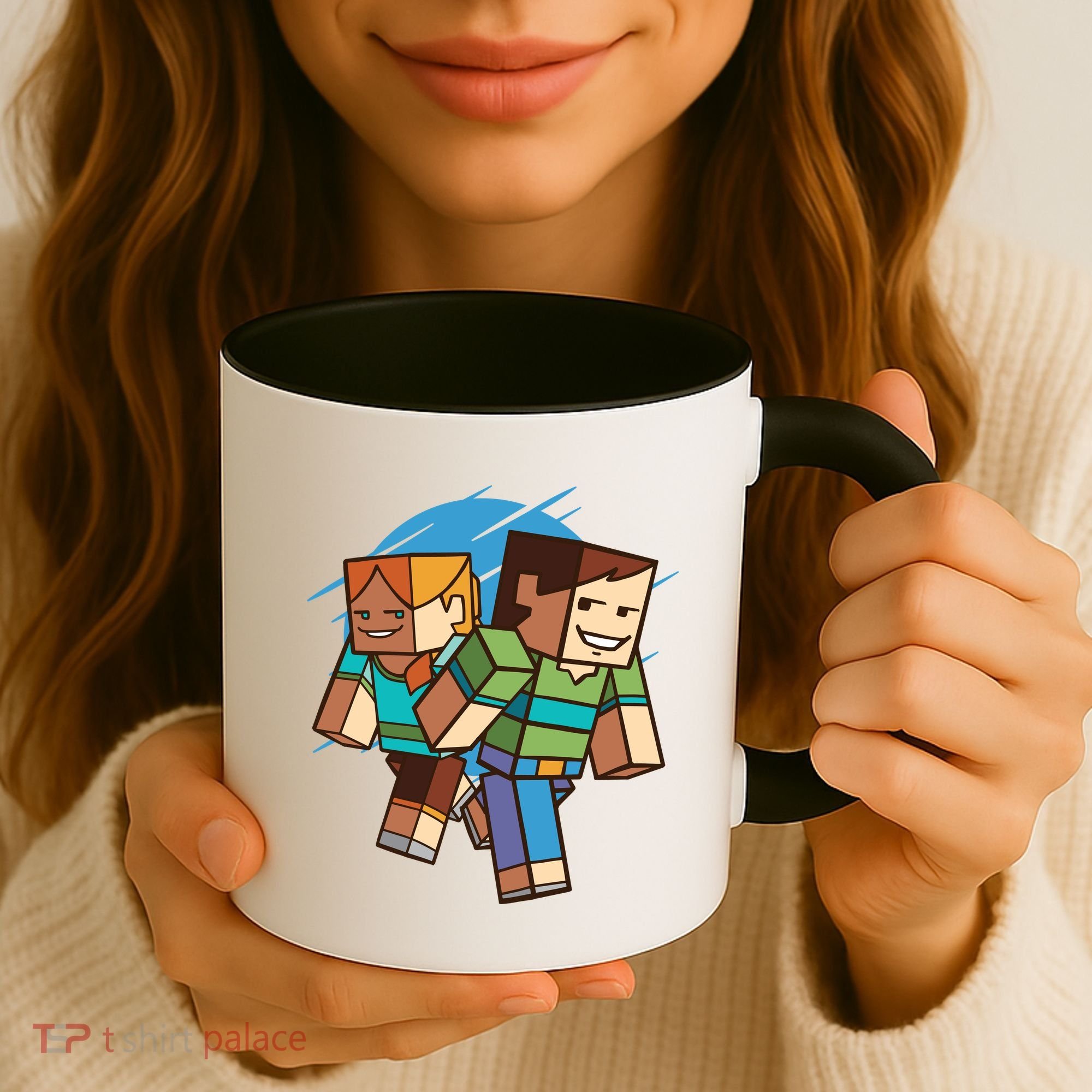 Cubic People Cartoon Coffee Mug