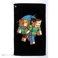 Cubic People Cartoon Golf Towel thumb 0