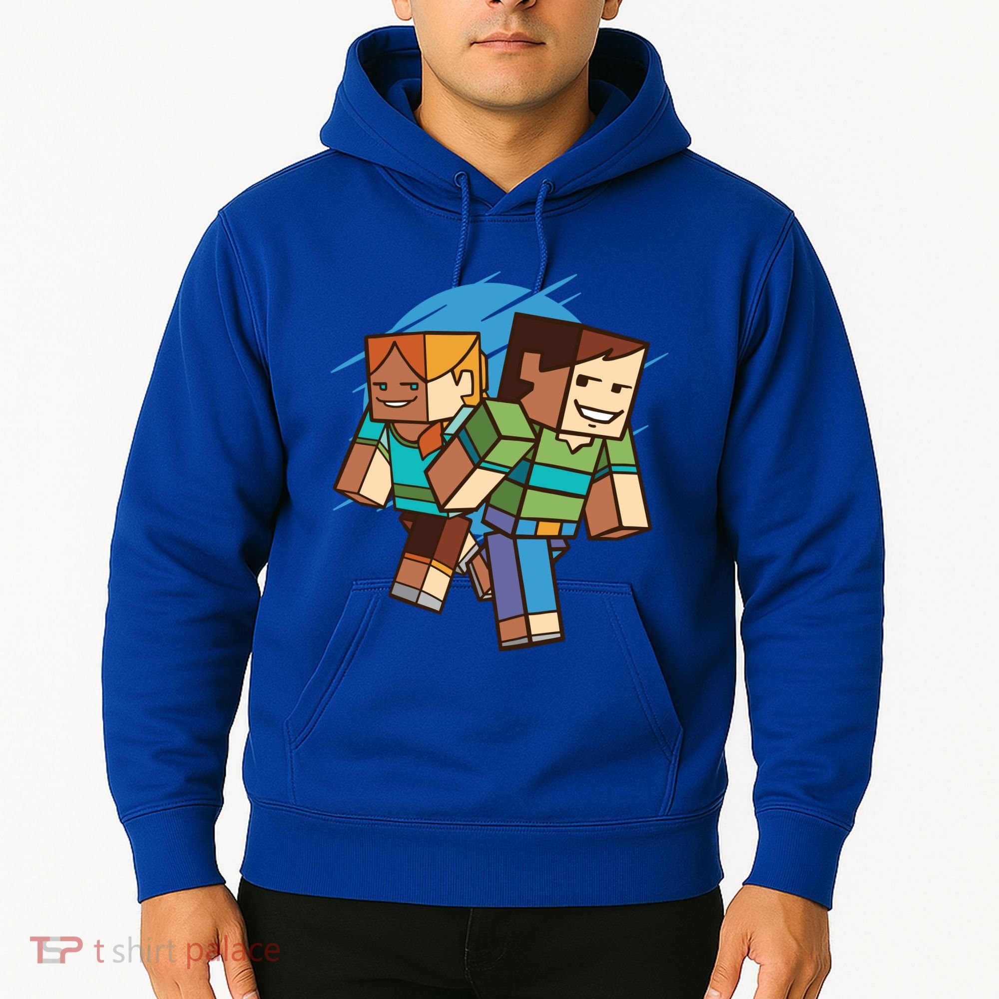 Cubic People Cartoon Hoodie