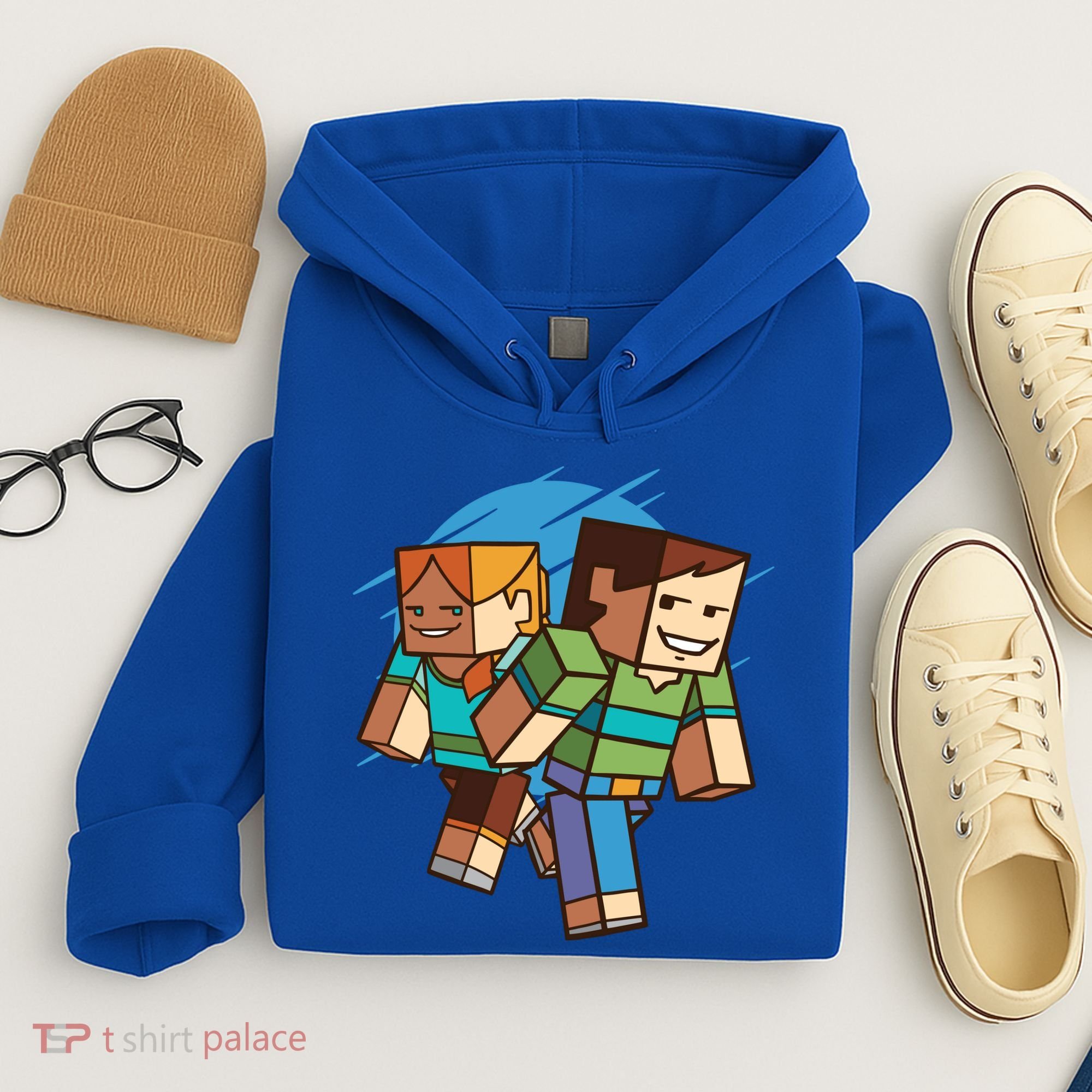 Cubic People Cartoon Hoodie