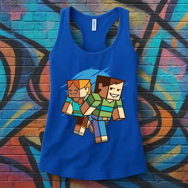 Cubic People Cartoon Women's Tank Top