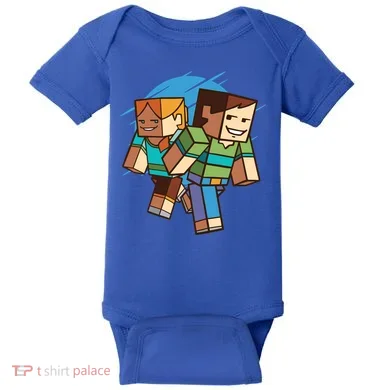 Cubic People Cartoon Baby Bodysuit