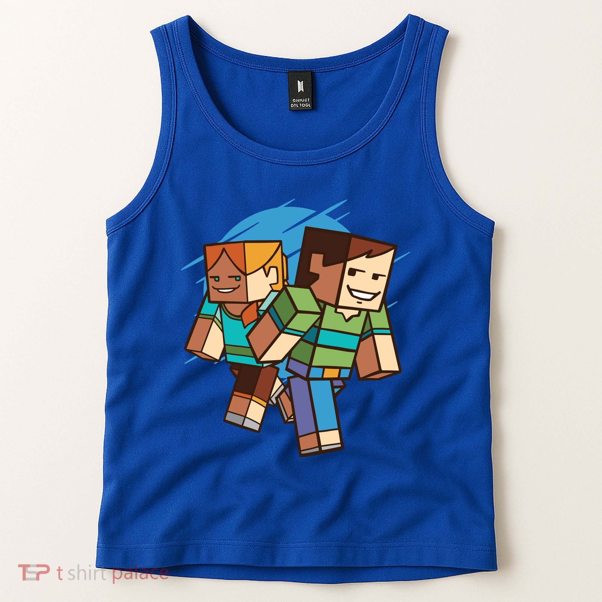 Cubic People Cartoon Tank Top