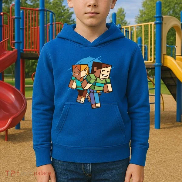 Cubic People Cartoon Kids Hoodie