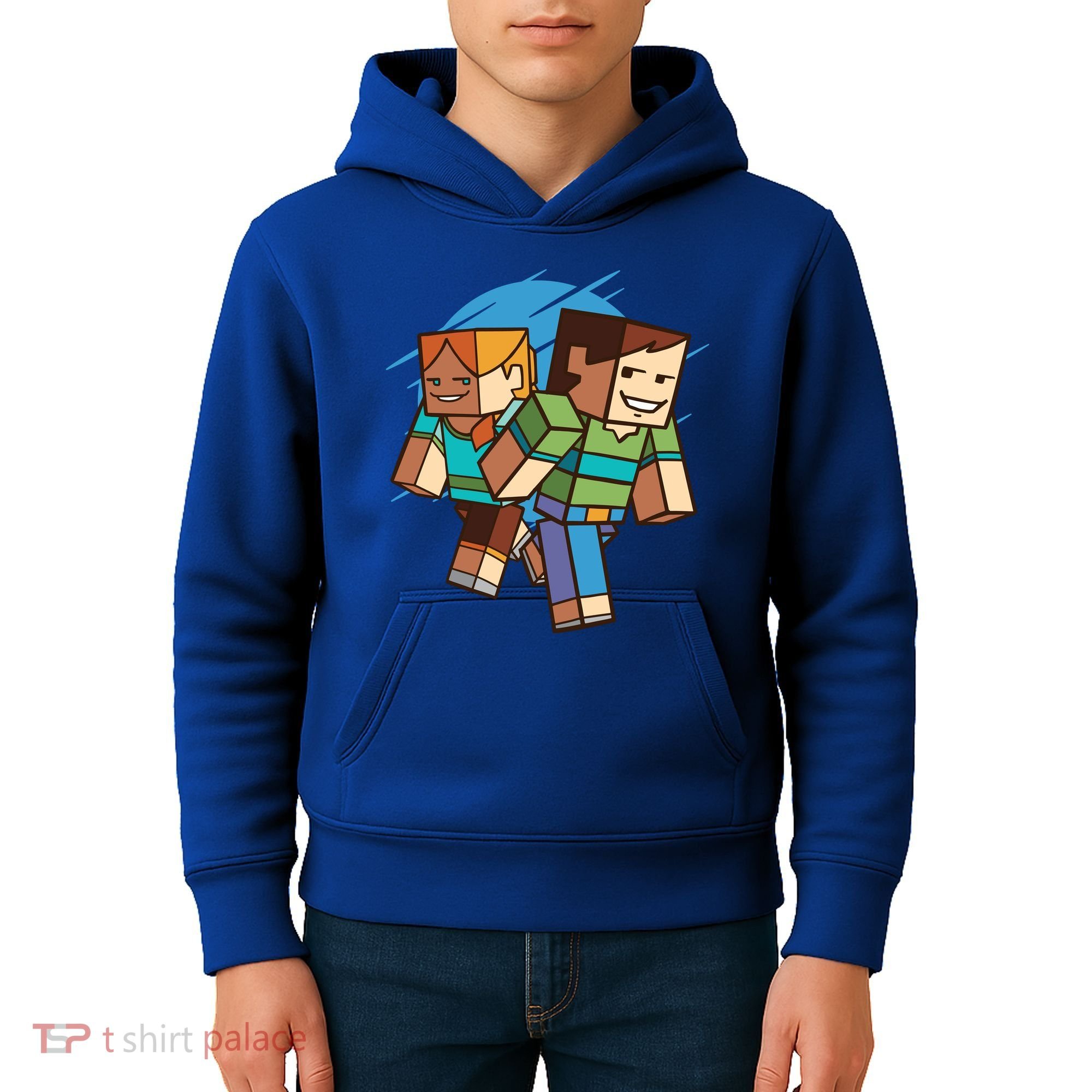 Cubic People Cartoon Kids Hoodie