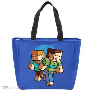 Cubic People Cartoon Tote Bag