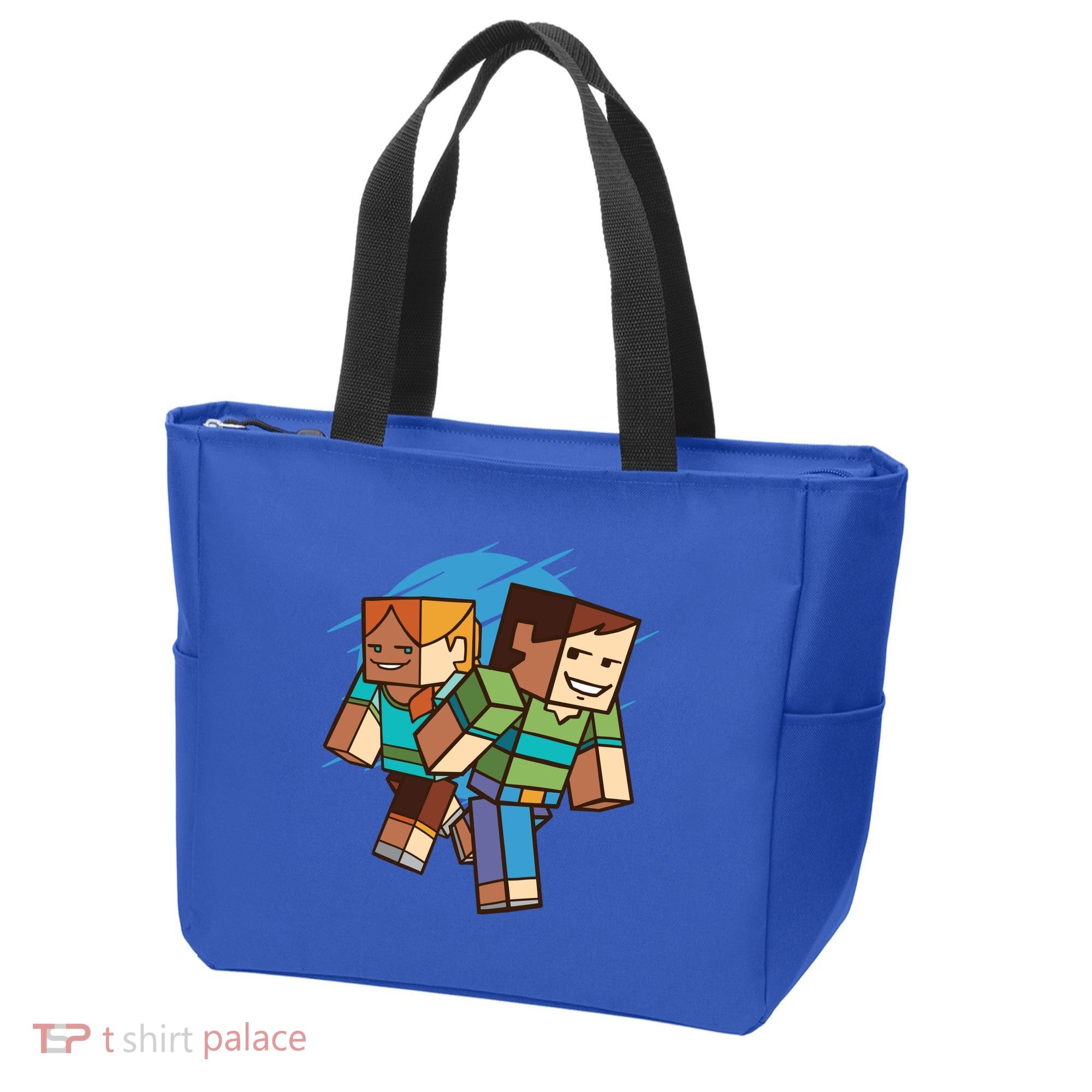 Cubic People Cartoon Tote Bag