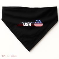 Cool USA Curling Team Sports Logo USA-Made Doggie Bandana thumb 0
