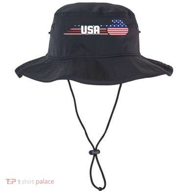 Cool USA Curling Team Sports Logo Bucket Hat
