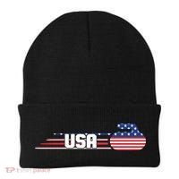 Cool USA Curling Team Sports Logo Beanie thumb 0