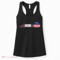 Cool USA Curling Team Sports Logo Women's Tank Top thumb 0