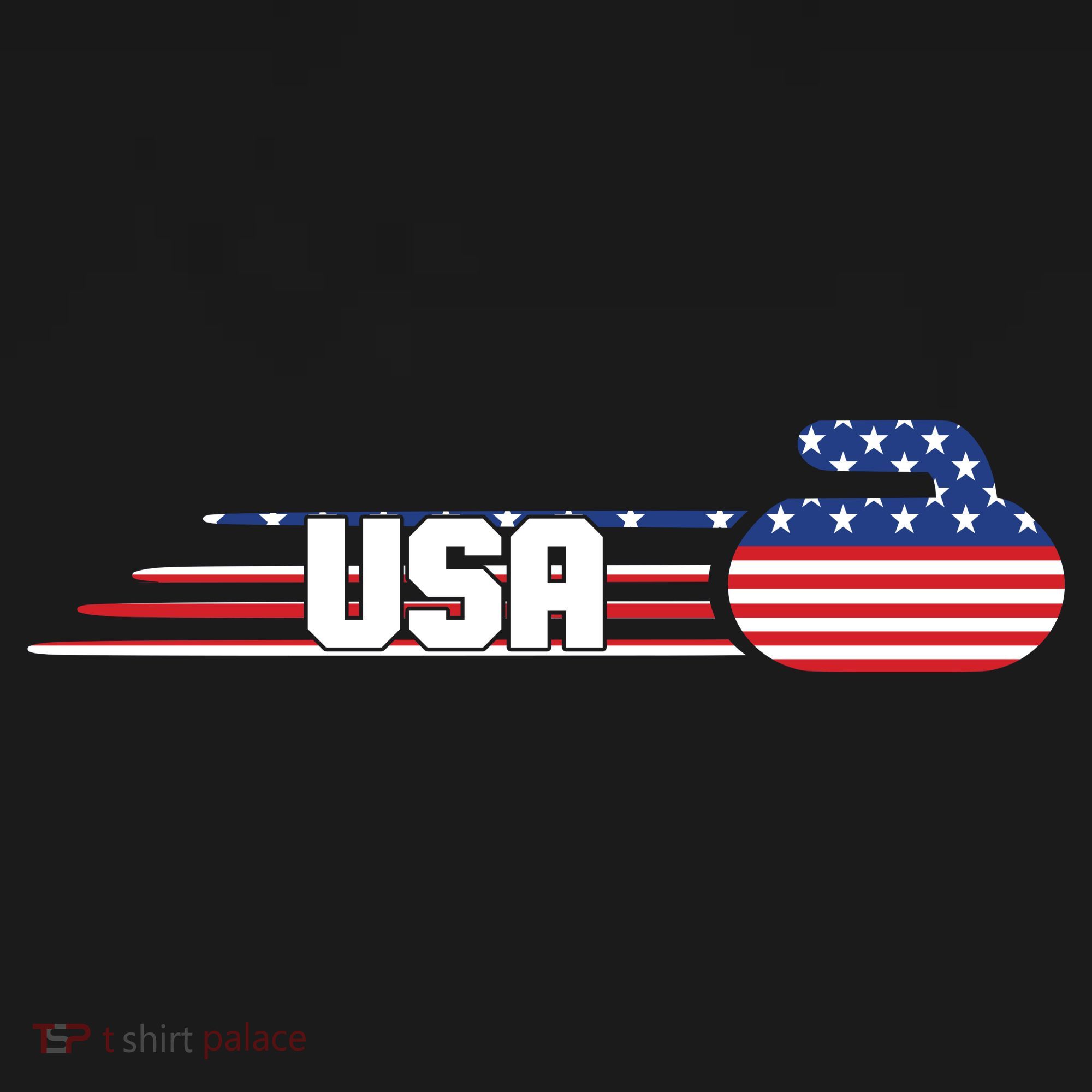 Cool USA Curling Team Sports Logo Women's Tank Top