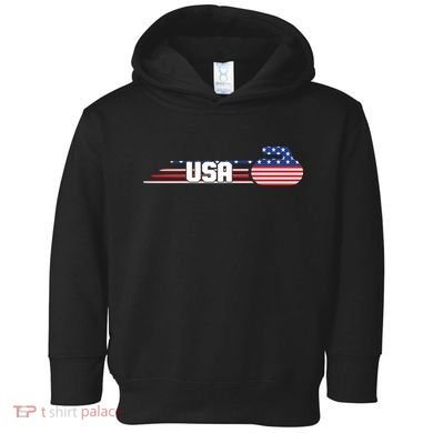 Cool USA Curling Team Sports Logo Toddler Hoodie