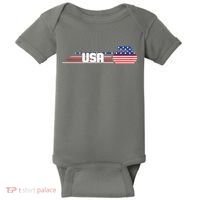 Cool USA Curling Team Sports Logo Baby Bodysuit thumb 0