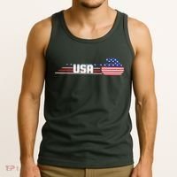 Cool USA Curling Team Sports Logo Tank Top thumb 3
