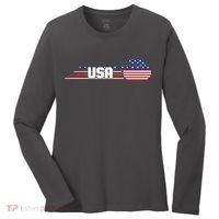 Cool USA Curling Team Sports Logo Women's Long Sleeve Shirt thumb 0