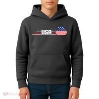 Cool USA Curling Team Sports Logo Kids Hoodie thumb 4