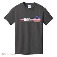 Cool USA Curling Team Sports Logo Kids T-Shirt thumb 0