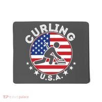 Cool USA Curling Team Flag Emblem Logo Mousepad thumb 0
