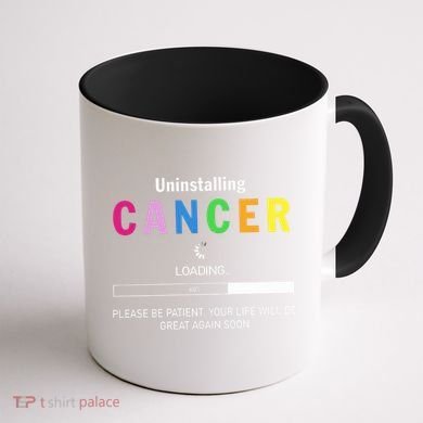 Cancer Uninstalling Coffee Mug back