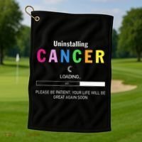 Cancer Uninstalling Golf Towel thumb 1