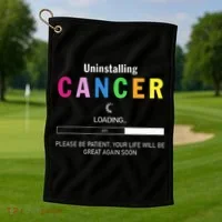 Cancer Uninstalling Golf Towel thumb 1