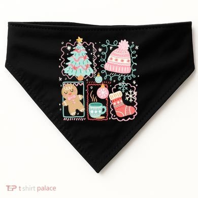 Cute Ugly Christmas Design Tree Coquette USA-Made Doggie Bandana