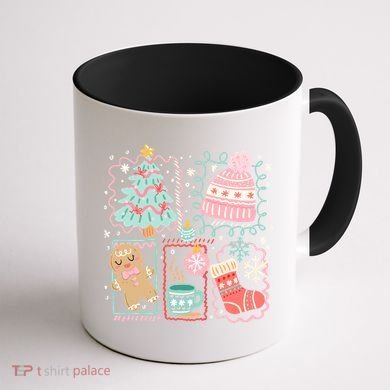 Cute Ugly Christmas Design Tree Coquette Coffee Mug back