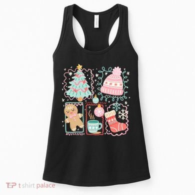 Cute Ugly Christmas Design Tree Coquette Women's Tank Top