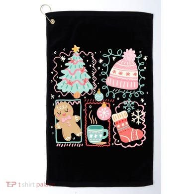 Cute Ugly Christmas Design Tree Coquette Golf Towel