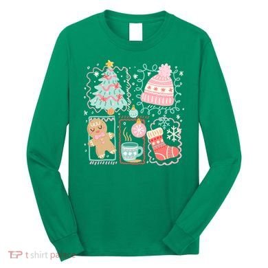 Cute Ugly Christmas Design Tree Coquette Long Sleeve Shirt