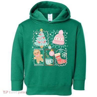 Cute Ugly Christmas Design Tree Coquette Toddler Hoodie