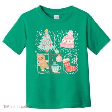 Cute Ugly Christmas Design Tree Coquette Toddler T-Shirt
