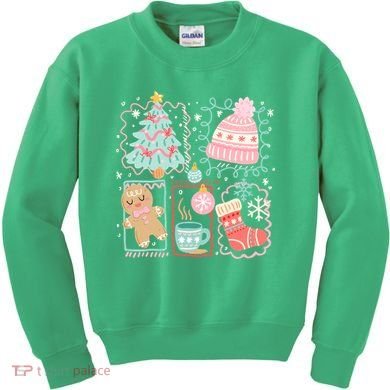 Cute Ugly Christmas Design Tree Coquette Kids Sweatshirt
