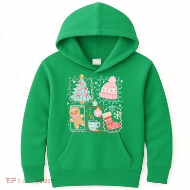 Cute Ugly Christmas Design Tree Coquette Kids Hoodie
