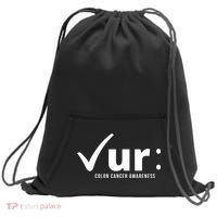 Check Ur Colon Cancer Awareness Sweatshirt Cinch Pack Bag thumb 0