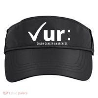 Check Ur Colon Cancer Awareness Adult Drive Performance Visor thumb 0