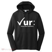 Check Ur Colon Cancer Awareness Performance Fleece Hoodie thumb 0
