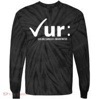 Check Ur Colon Cancer Awareness Tie-Dye Long Sleeve Shirt thumb 0