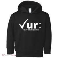 Check Ur Colon Cancer Awareness Toddler Hoodie thumb 0