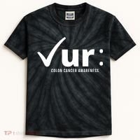 Check Ur Colon Cancer Awareness Kids Tie-Dye T-Shirt thumb 0