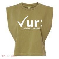 Check Ur Colon Cancer Awareness Garment-Dyed Women's Muscle Tee thumb 0