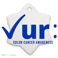 Check Ur Colon Cancer Awareness Ceramic Ornament thumb 2