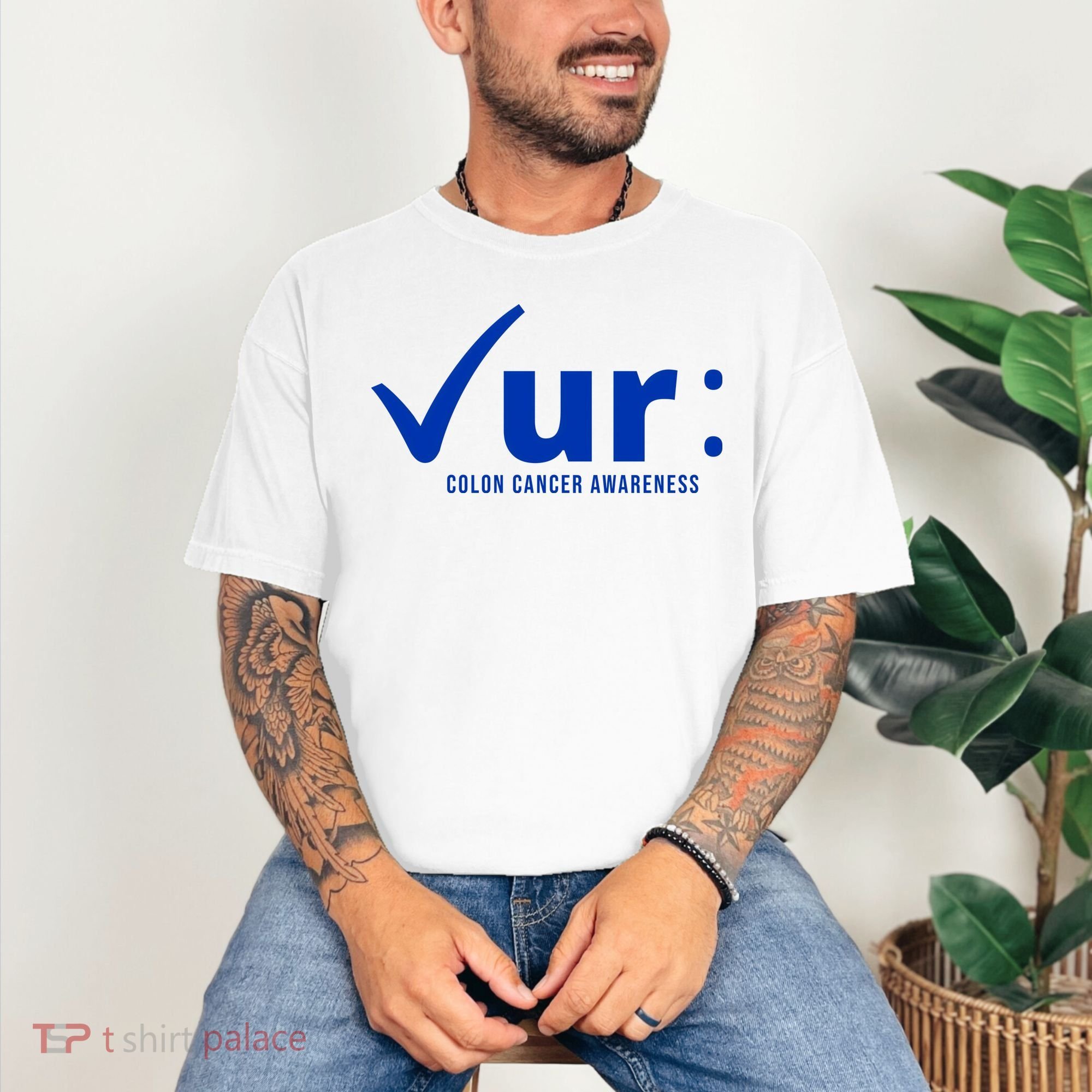 Check Ur Colon Cancer Awareness Comfort Colors T-Shirt