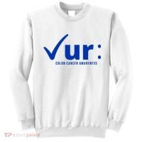 Check Ur Colon Cancer Awareness Sweatshirt thumb 0