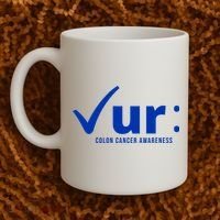 Check Ur Colon Cancer Awareness Coffee Mug thumb 2